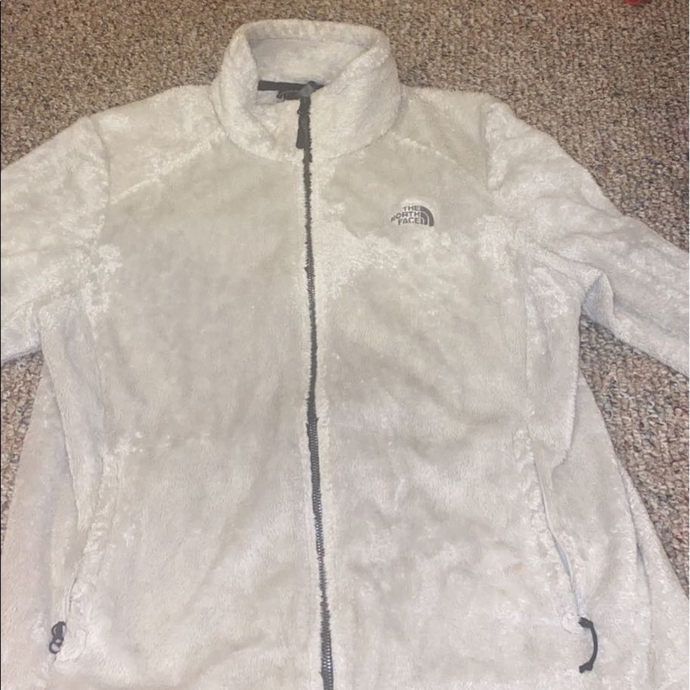 fuzzy north face jacket